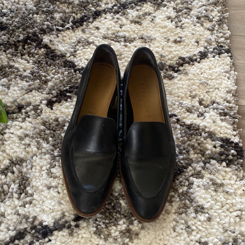 Everlane Day Loafer Blck Leather - Made in Italy Size Womens 9